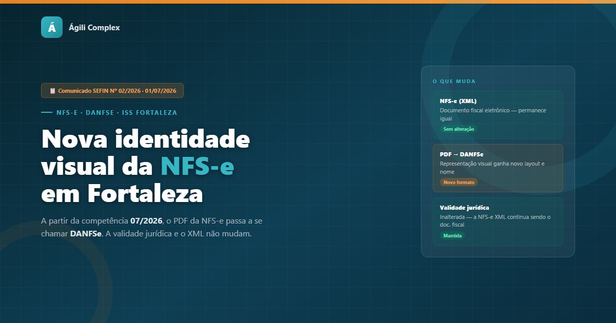 DANFSe — Novo visual da NFS-e ISS Fortaleza